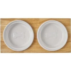 Frisco Ceramic Dog & Cat Double Diner With Elevated Wood Stand 10 Frisco Ceramic Dog & Cat Double Diner With Elevated Wood Stand -Paws Joy Outlet Store 256052 PT5. AC SS1800 V1615313559