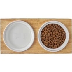 Frisco Ceramic Dog & Cat Double Diner With Elevated Wood Stand 11 Frisco Ceramic Dog & Cat Double Diner With Elevated Wood Stand -Paws Joy Outlet Store 256052 PT6. AC SS1800 V1615311469
