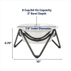Frisco Triangle Iron Non-Skid Elevated Dog & Cat Bowl -Paws Joy Outlet Store 257155 PT1. AC SS1800 V1692728186