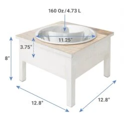 Frisco Farm House Wood Elevated Non-Skid Stainless Steel Dog Bowl -Paws Joy Outlet Store 257160 PT1. AC SS1800 V1612480030
