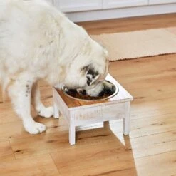 Frisco Farm House Wood Elevated Non-Skid Stainless Steel Dog Bowl -Paws Joy Outlet Store 257160 PT8. AC SS1800 V1615932139