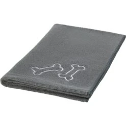 Frisco Embroidered Pawprint Microfiber Dog Bath Towel