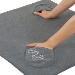 Frisco Embroidered Pawprint Microfiber Dog Bath Cape Towel -Paws Joy Outlet Store 269038 PT3. AC SS1800 V1624454029