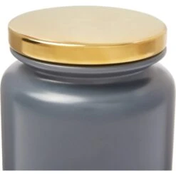 Frisco Modern Gold Rim Ceramic Treat Jar -Paws Joy Outlet Store 270190 PT5. AC SS1800 V1627669956