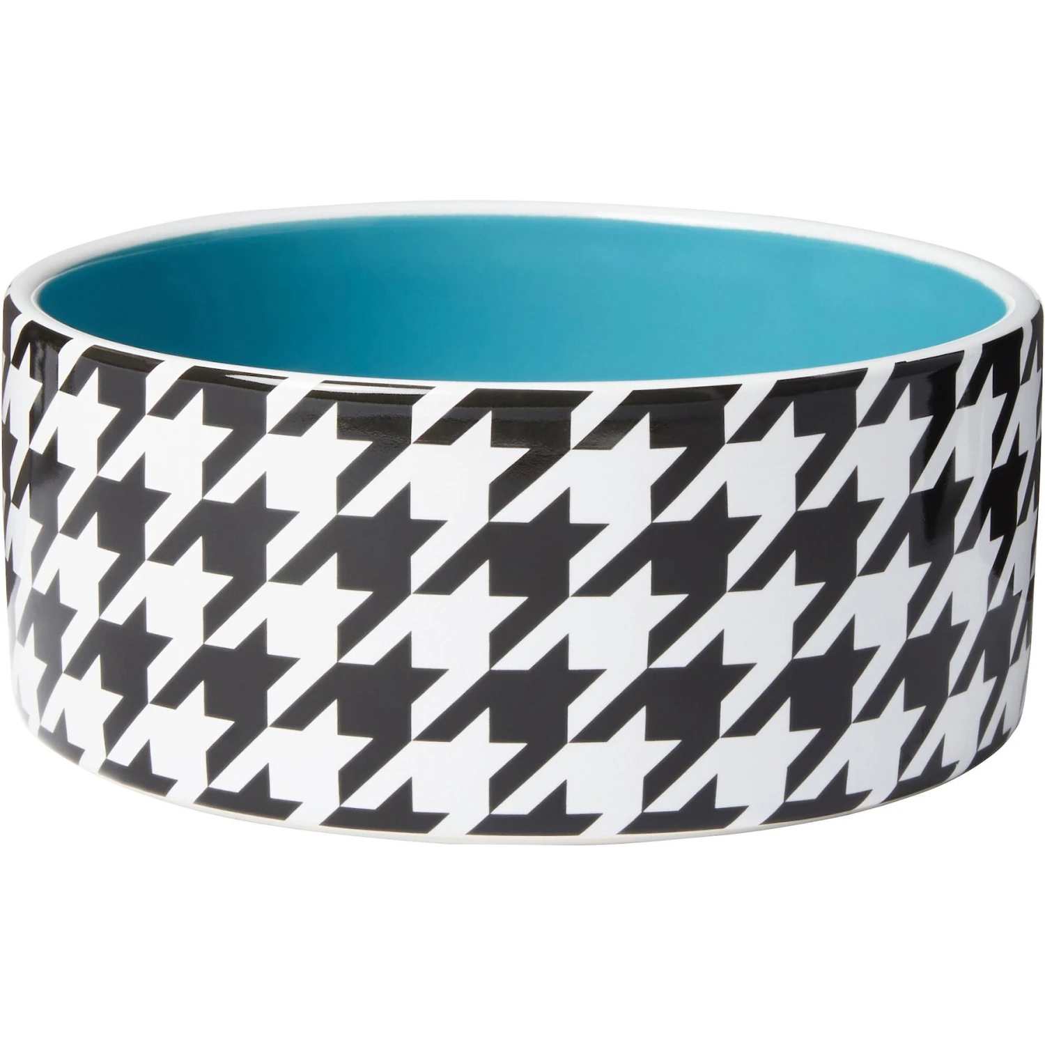 Frisco Houndstooth Non-skid Ceramic Dog Bowl 1 Frisco Houndstooth Non-skid Ceramic Dog Bowl