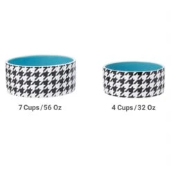 Frisco Houndstooth Non-skid Ceramic Dog Bowl 10 Frisco Houndstooth Non-skid Ceramic Dog Bowl -Paws Joy Outlet Store 270200 PT5. AC SS1800 V1620913212