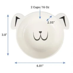 Frisco Dog Face Non-skid Ceramic Cat & Dog Bowl 7 Frisco Dog Face Non-skid Ceramic Cat & Dog Bowl -Paws Joy Outlet Store 270226 PT1. AC SS1800 V1620913340