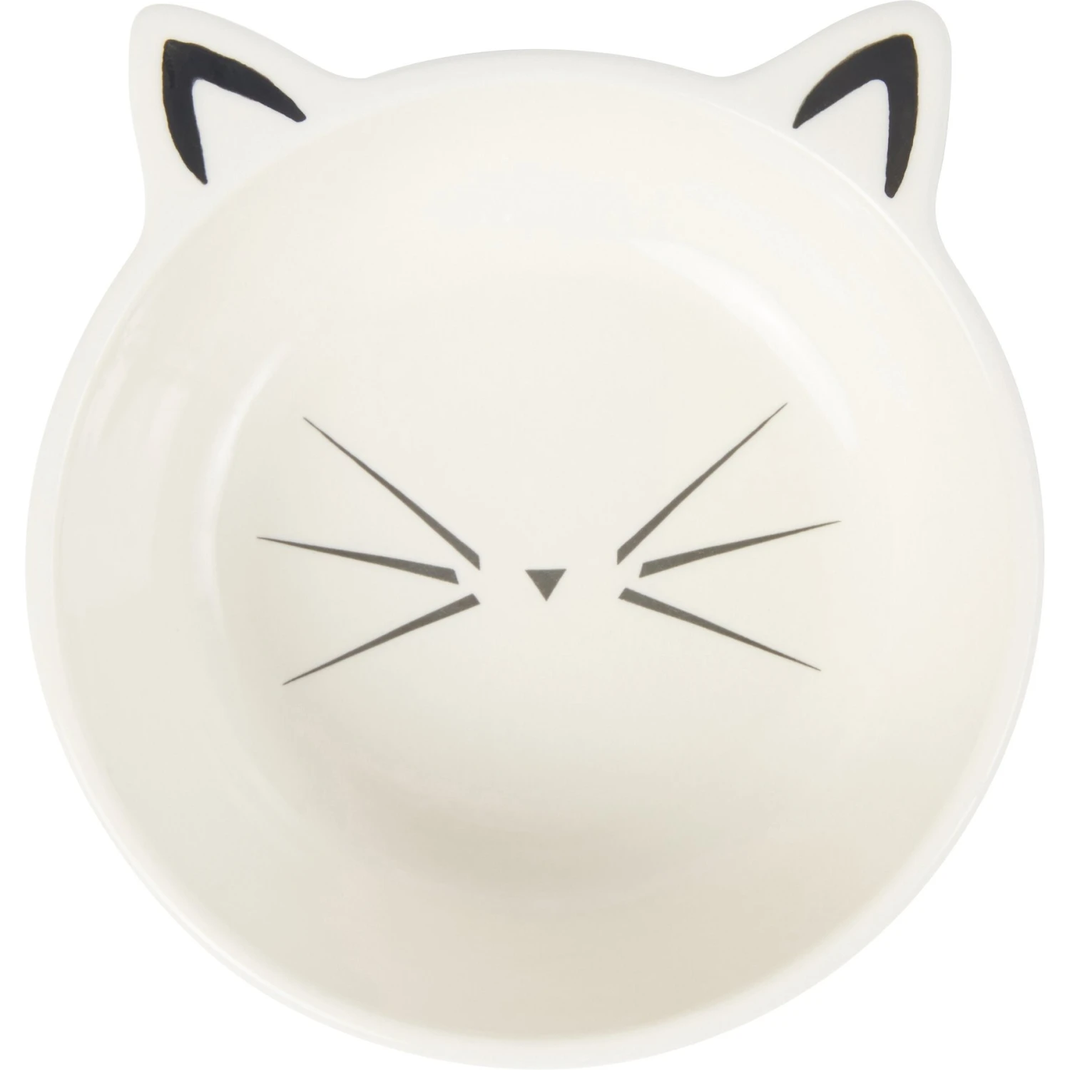 Frisco Cat Face Non-skid Ceramic Cat Bowl, White 1 Frisco Cat Face Non-skid Ceramic Cat Bowl, White