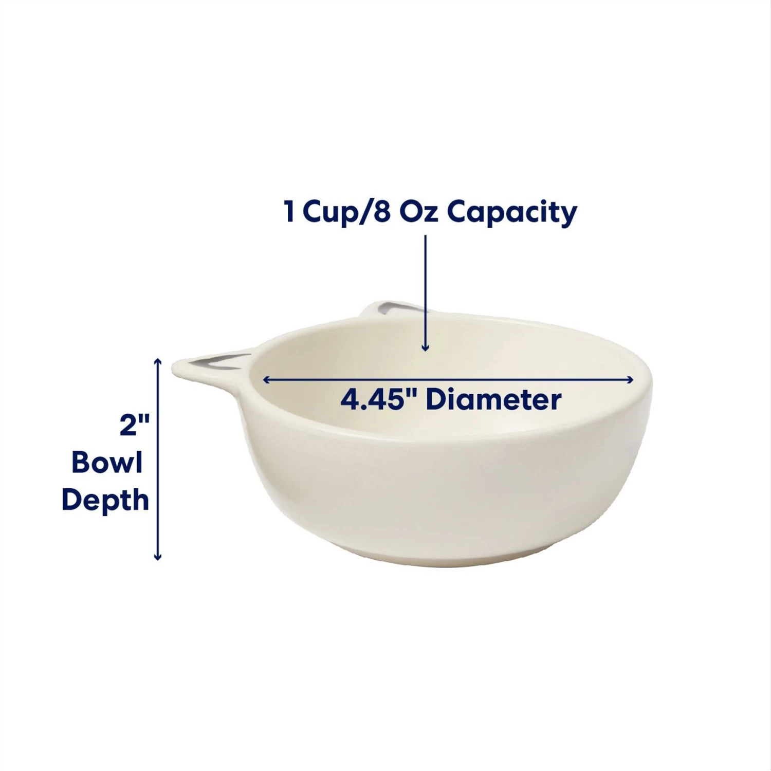 Frisco Cat Face Non-skid Ceramic Cat Bowl, White 2 Frisco Cat Face Non-skid Ceramic Cat Bowl, White - Image 2