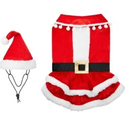 Frisco Mrs. Claus Dog & Cat Costume -Paws Joy Outlet Store 276150 PT4. AC SS1800 V1631573670