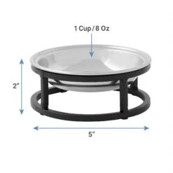 Frisco Elevated Stainless Steel Dish Cat Bowl, 1 Cup -Paws Joy Outlet Store 277517 PT1. AC SS1800 V1628862726