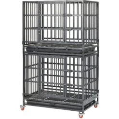 Frisco Ultimate Foldable & Stackable Heavy Duty Steel Metal Single Door Dog Crate -Paws Joy Outlet Store 280395 PT4. AC SS1800 V1632851515