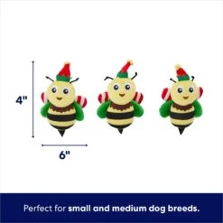 Frisco Holiday Bee Merry Hide & Seek Puzzle Plush Squeaky Dog Toy -Paws Joy Outlet Store 287099 PT2. AC SS1800 V1695044345