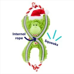 Frisco Holiday Monkey Plush With Rope Squeaky Dog Toy -Paws Joy Outlet Store 287115 PT2. AC SS1800 V1695044339