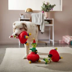 Frisco Holiday Alien Santa & Friends UFO's Plush Squeaky Dog Toy, 3 Count -Paws Joy Outlet Store 287199 PT3. AC SS1800 V1632773380