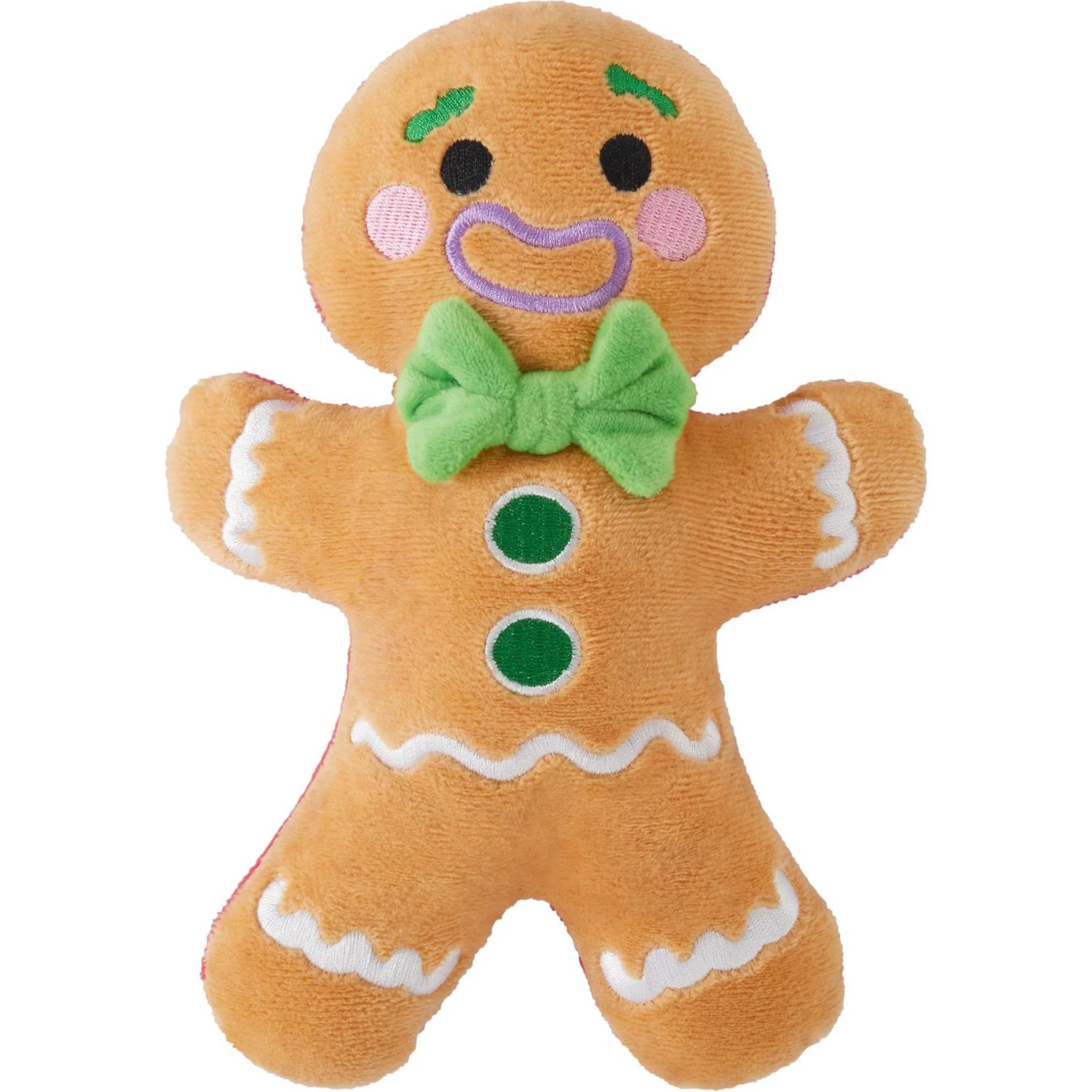 Frisco Holiday Naughty Or Nice Gingerbread Man Reversible Plush Squeaky Dog Toy 1 Frisco Holiday Naughty Or Nice Gingerbread Man Reversible Plush Squeaky Dog Toy