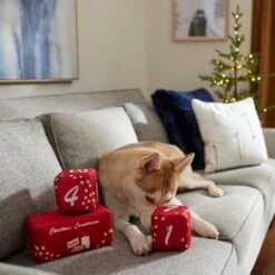 Frisco Holiday 12 Day Countdown Blocks Plush Squeaky Dog Toy, 3 Count -Paws Joy Outlet Store 287447 PT3. AC SS1800 V1632774583