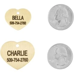 Frisco Brass Personalized Dog & Cat ID Tag, Heart -Paws Joy Outlet Store 296197 PT5. AC SS1800 V1628186498