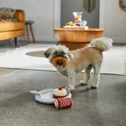 Frisco Brunch Pastry Plate Plush Squeaky Dog Toy -Paws Joy Outlet Store 297262 PT3. AC SS1800 V1642087931