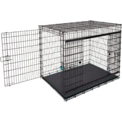 Frisco Heavy Duty Enhanced Lock Sliding Double Door Fold & Carry Wire Dog Crate & Mat Kit, 54 Inch -Paws Joy Outlet Store 297463 PT6. AC SS1800 V1633115115
