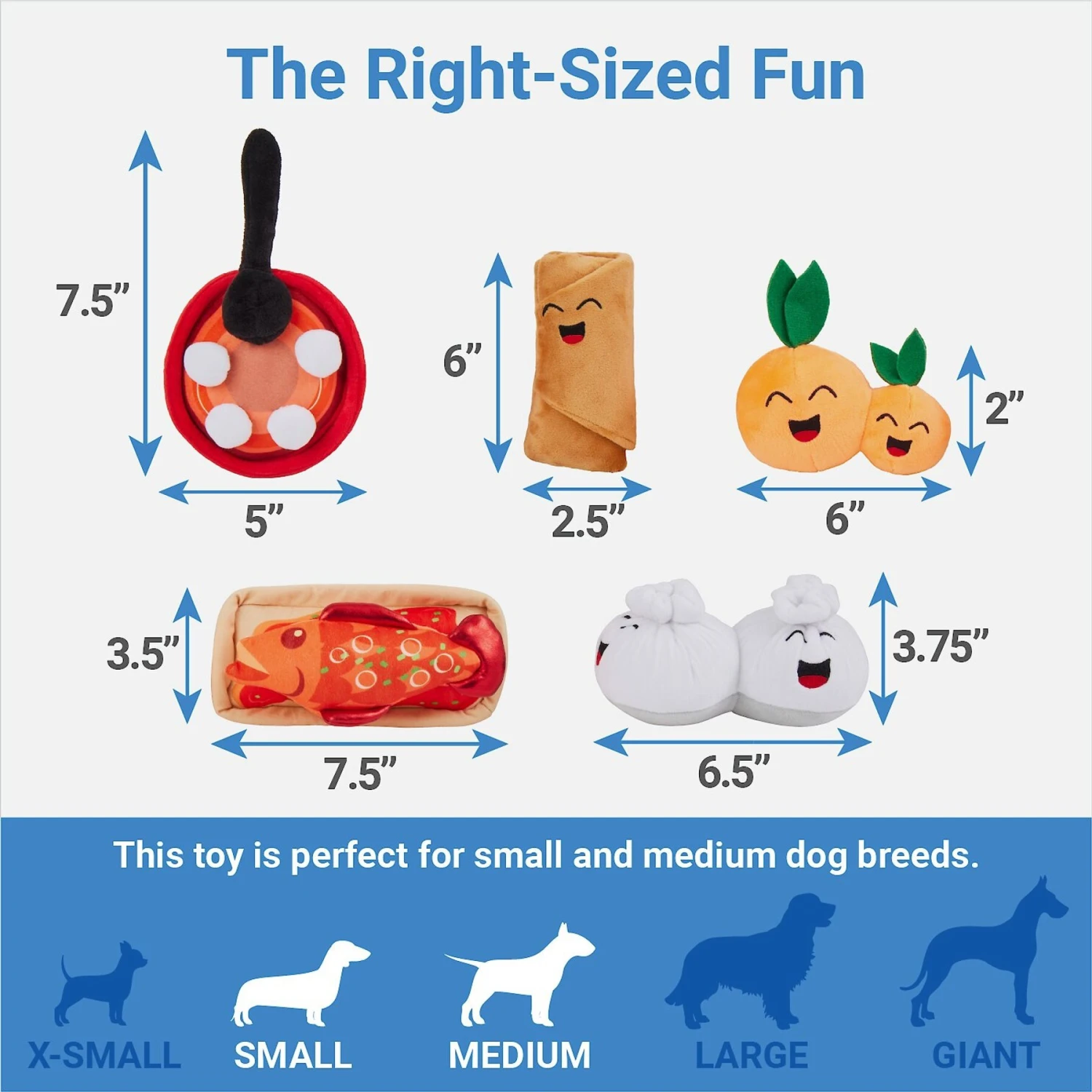 Frisco Lunar New Year Good Fortune Food Plush Squeaky Dog Toy 2 Frisco Lunar New Year Good Fortune Food Plush Squeaky Dog Toy - Image 2