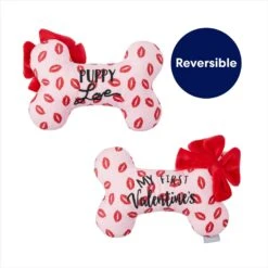 Frisco Valentine My First Valentine's Bone Reversible Plush Squeaky Dog Toy -Paws Joy Outlet Store 298945 PT2. AC SS1800 V1703016817