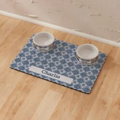 Frisco Boho Damask Personalized Dog & Cat Placemat -Paws Joy Outlet Store 299562 PT8. AC SS1800 V1636048577