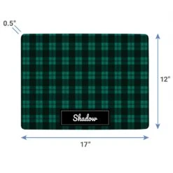 Frisco Plaid Personalized Dog & Cat Placemat -Paws Joy Outlet Store 299564 PT3. AC SS1800 V1636120294