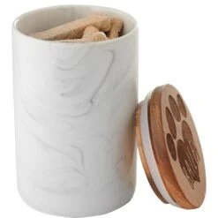 Frisco Ceramic Marble Print Personalized Treat Jar With Wood Lid, 3.75 Cups 10 Frisco Ceramic Marble Print Personalized Treat Jar With Wood Lid, 3.75 Cups -Paws Joy Outlet Store 301181 PT4. AC SS1800 V1630332582