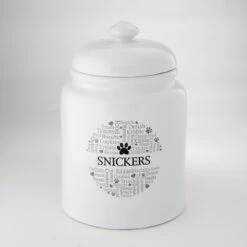 Frisco Ceramic Paw Personalized Treat Jar, 13 Cup, 104oz -Paws Joy Outlet Store 301183 PT4. AC SS1800 V1630554432