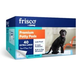 Frisco Fold & Carry Single Door Collapsible Wire Dog Crate & Frisco Premium Extra Large Printed Dog Training & Potty Pads -Paws Joy Outlet Store 303438 PT5. AC SS1800 V1681229070