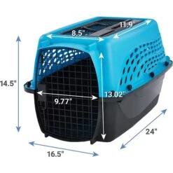 Frisco Two Door Top Load Plastic Dog & Cat Kennel & Frisco Fold & Carry Single Door Collapsible Wire Dog Crate, Pink -Paws Joy Outlet Store 303656 PT2. AC SS1800 V1623079947