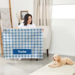 Frisco Personalized Gingham Plaid Sherpa Cat & Dog Blanket, 30" X 40" 11 Frisco Personalized Gingham Plaid Sherpa Cat & Dog Blanket, 30" X 40" -Paws Joy Outlet Store 303834 PT5. AC SS1800 V1637610350