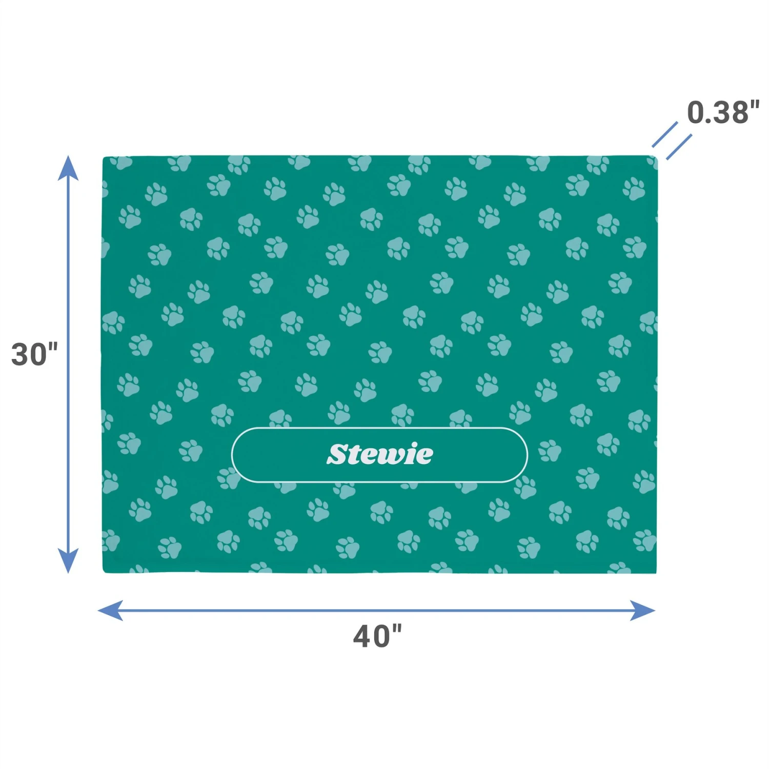 Frisco Personalized Paws Soft Fleece Cat & Dog Blanket, 30" X 40" 2 Frisco Personalized Paws Soft Fleece Cat & Dog Blanket, 30" X 40" - Image 2