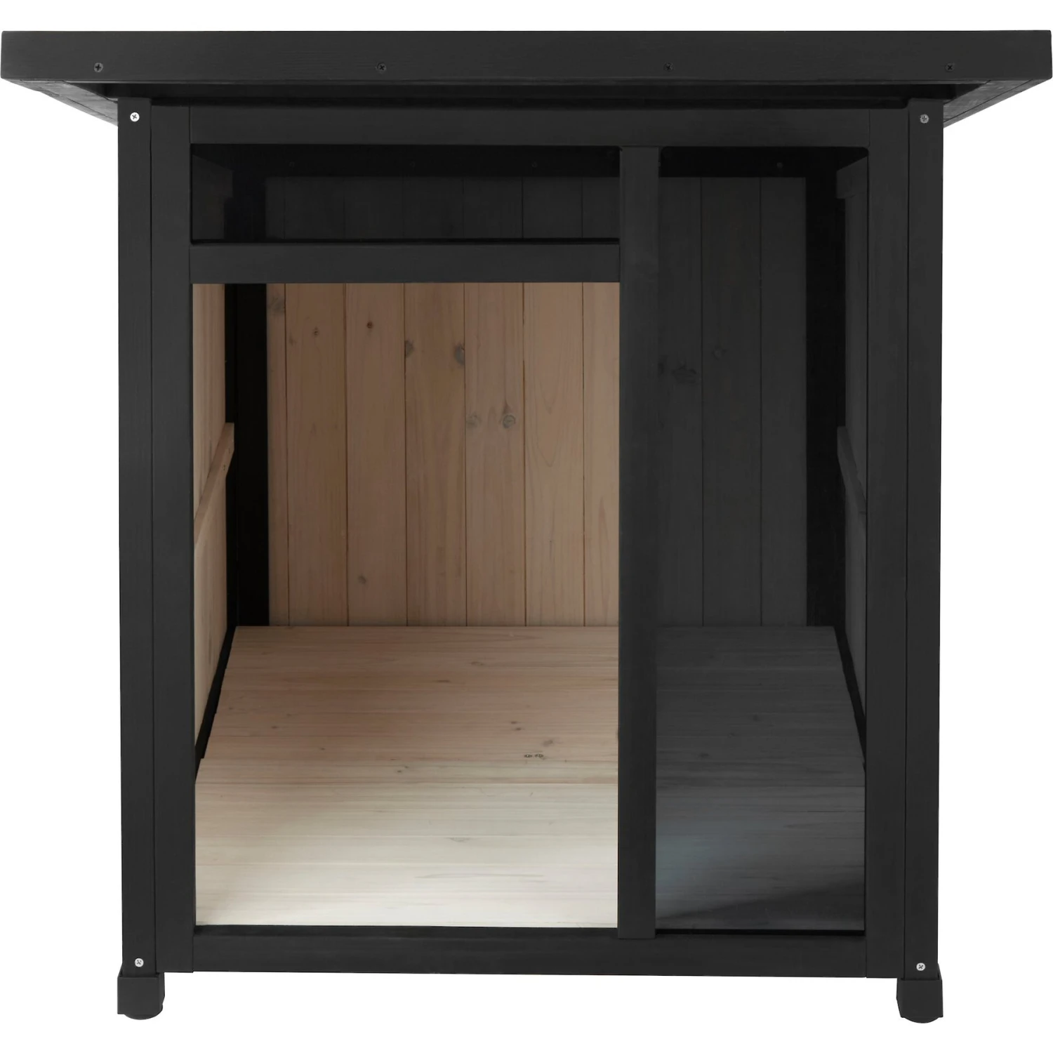 Frisco Modern Wooden Outdoor Dog House, White 5 Frisco Modern Wooden Outdoor Dog House, White - Image 5