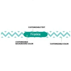 Frisco Personalized Chevron Ceramic Dog Bowl, 4.75-cup, 38oz -Paws Joy Outlet Store 306761 PT1. AC SS1800 V1635967587