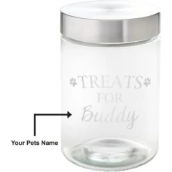 Frisco Paw Print Glass Personalized Treat Jar With Lid, 5 Cup, 40oz 7 Frisco Paw Print Glass Personalized Treat Jar With Lid, 5 Cup, 40oz -Paws Joy Outlet Store 309522 PT2. AC SS1800 V1645206122