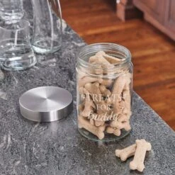 Frisco Paw Print Glass Personalized Treat Jar With Lid, 5 Cup, 40oz 9 Frisco Paw Print Glass Personalized Treat Jar With Lid, 5 Cup, 40oz -Paws Joy Outlet Store 309522 PT4. AC SS1800 V1645206391