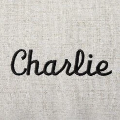 Frisco Personalized Knife Edge Bed, Beige Linen, X-Large -Paws Joy Outlet Store 311760 PT3. AC SS1800 V1630593981