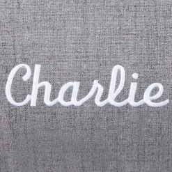 Frisco Personalized Knife Edge Bed, Dark Grey Linen, Large -Paws Joy Outlet Store 311762 PT3. AC SS1800 V1630593996