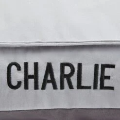 Frisco Personalized Silver Bolstered Bed With Silver Check Bolster 7 Frisco Personalized Silver Bolstered Bed With Silver Check Bolster -Paws Joy Outlet Store 311770 PT4. AC SS1800 V1630594018