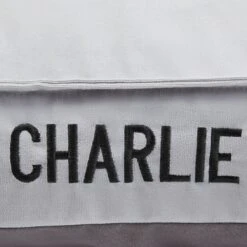 Frisco Personalized Silver Bolstered Bed With Silver Check Bolster, X-Large 7 Frisco Personalized Silver Bolstered Bed With Silver Check Bolster, X-Large -Paws Joy Outlet Store 311772 PT4. AC SS1800 V1630594012