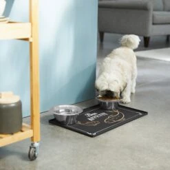 Frisco Silicone Fish Print Dog & Cat Food Mat, Black -Paws Joy Outlet Store 311953 PT2. AC SS1800 V1642542742