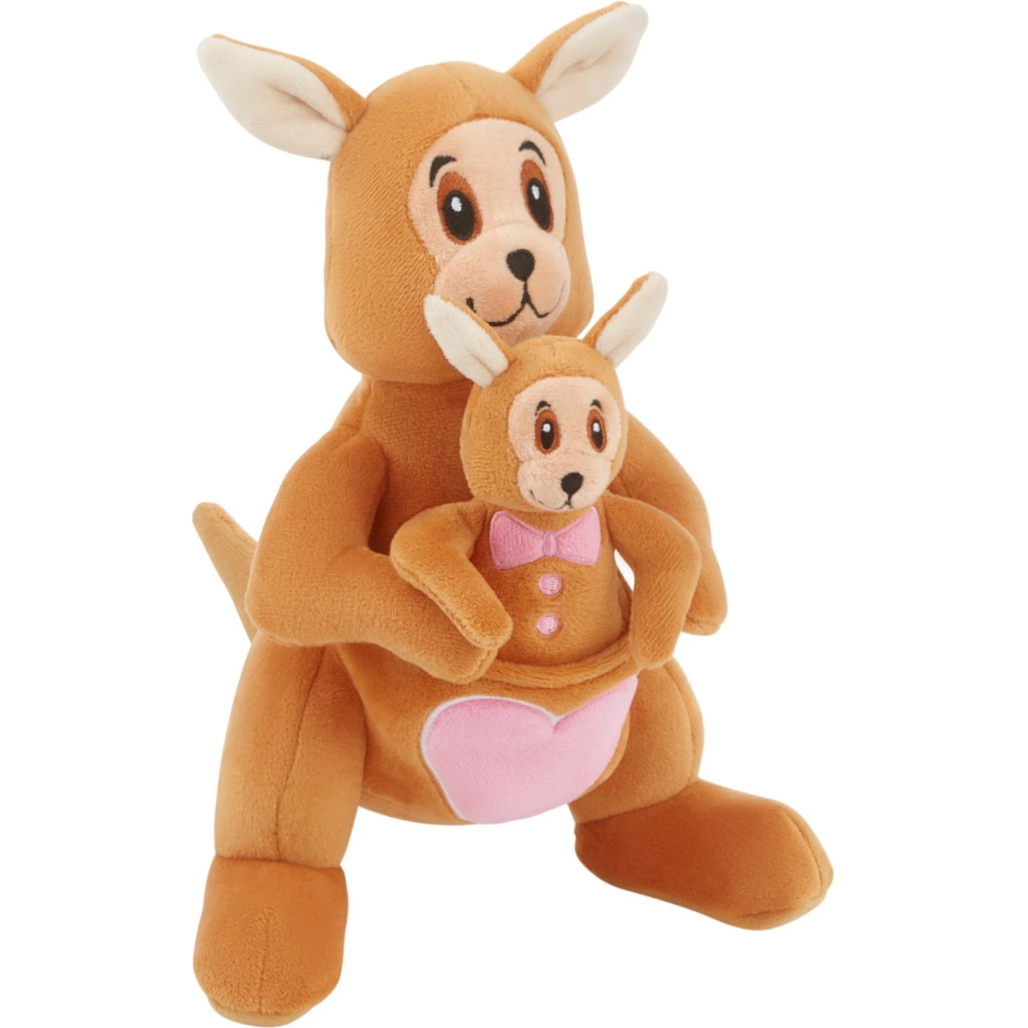 Frisco Valentine Kangaroo & Joey Plush Squeaky Dog Toy 1 Frisco Valentine Kangaroo & Joey Plush Squeaky Dog Toy