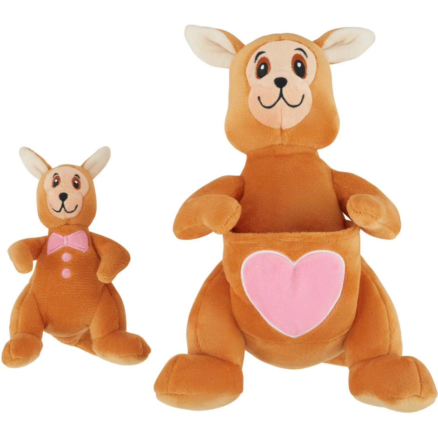 Frisco Valentine Kangaroo & Joey Plush Squeaky Dog Toy 3 Frisco Valentine Kangaroo & Joey Plush Squeaky Dog Toy - Image 3