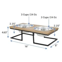 Frisco Premium Wood Elevated Stainless Steel Double Diner Dog & Cat Bowl 5 Frisco Premium Wood Elevated Stainless Steel Double Diner Dog & Cat Bowl -Paws Joy Outlet Store 331490 PT1. AC SS1800 V1661891787