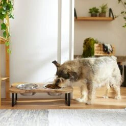 Frisco Premium Wood Elevated Bone Shape Stainless Steel Double Diner Dog & Cat Bowl, 3 Cup 8 Frisco Premium Wood Elevated Bone Shape Stainless Steel Double Diner Dog & Cat Bowl, 3 Cup -Paws Joy Outlet Store 331497 PT2. AC SS1800 V1657656892
