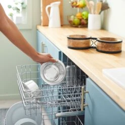 Frisco Premium Elevated Bone Design Stainless Steel Double Diner Dog & Cat Bowl -Paws Joy Outlet Store 331499 PT6. AC SS1800 V1657656892