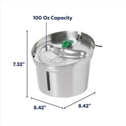 Frisco Stainless Steel Cactus & Leaf Dog & Cat Fountain -Paws Joy Outlet Store 355814 PT1. AC SS1800 V1670518611