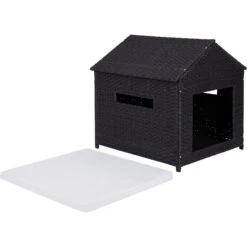 Frisco Outdoor Wicker Dog House & Bed -Paws Joy Outlet Store 356073 PT2. AC SS1800 V1651003001